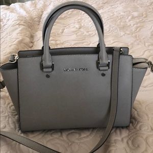 MK Authentic Grey pearl Handbag with strap